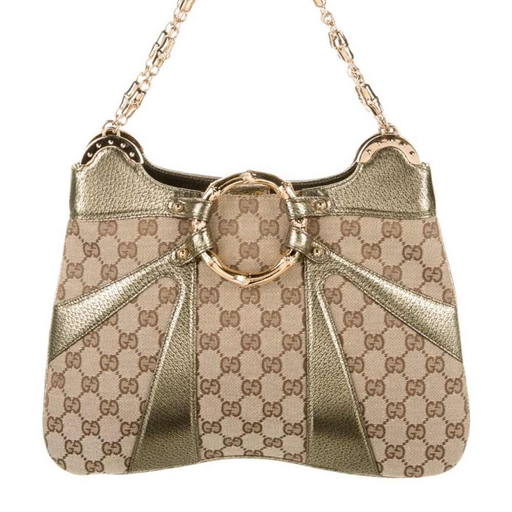 Gucci Gold and Cream Women's Bag